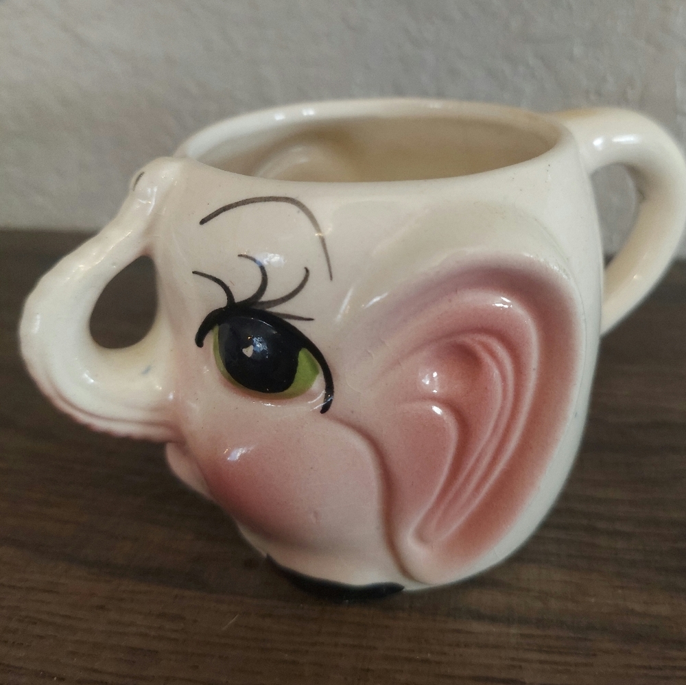 Vintage Elephant Anthropomorphic Mug